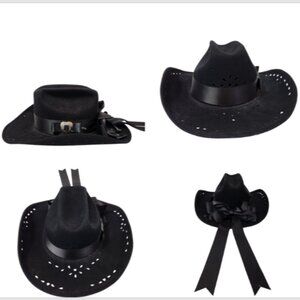 Nancy Hughes Hat Co Wool Satin Ribbon Bow Laser Cut